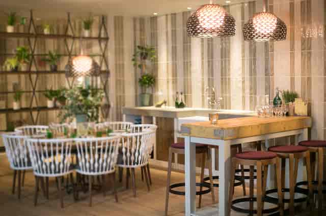 Stylish meeting space at The Fable, perfect for intimate gatherings and networking events.