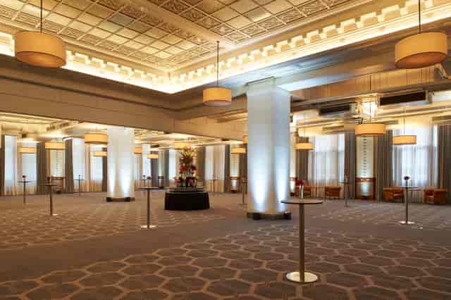 Elegant event space at The Whitworth Rooms, ideal for corporate meetings and receptions.
