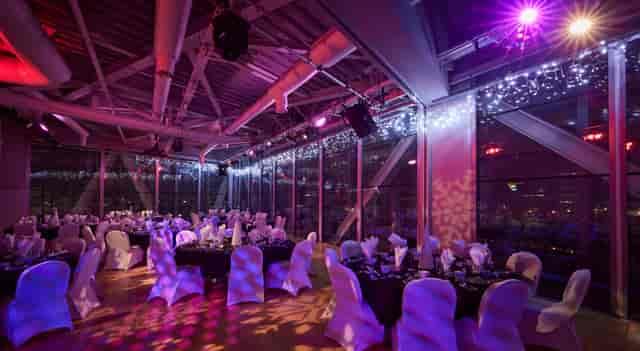 Elegant event space at The Aldridge Studio, perfect for weddings and corporate gatherings.