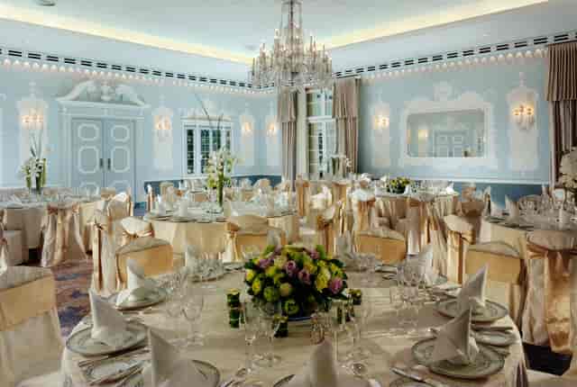 Elegant banquet hall at The Dorchester, ideal for weddings and corporate galas.