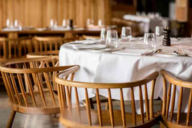Elegant dining table at Butlers Wharf Chop House for corporate dinners and gatherings.