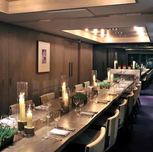 Elegant dining setup at The Muse in The Hari for corporate dinners and networking events.