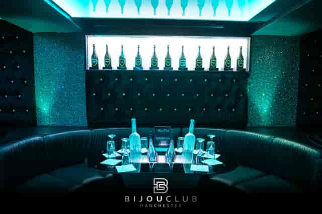 Stylish Bijou Club Main Bar with sleek seating, ideal for private events and gatherings.