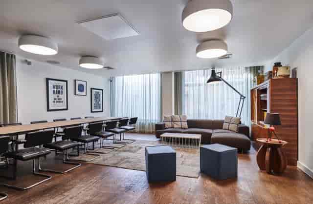 Versatile meeting space in The Hoxton Shoreditch, ideal for workshops and creative events.