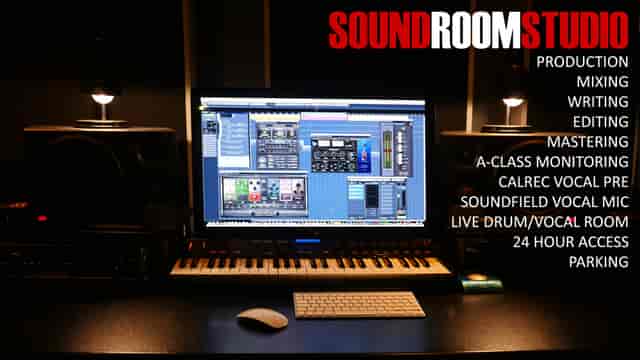 Professional sound studio with A-class monitors for high-quality audio events.