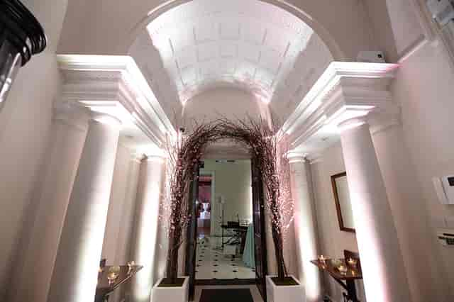 Elegant Marble Hall entrance in Kent House, perfect for sophisticated events.
