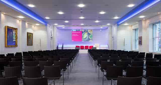 Wellcome Trust Lecture Hall, modern event space for conferences and seminars.