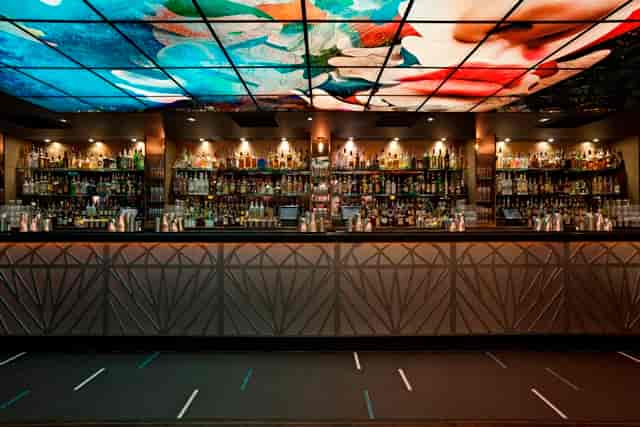 Stylish bar at Dirty Martini Bishopsgate, ideal for networking events and cocktail receptions.