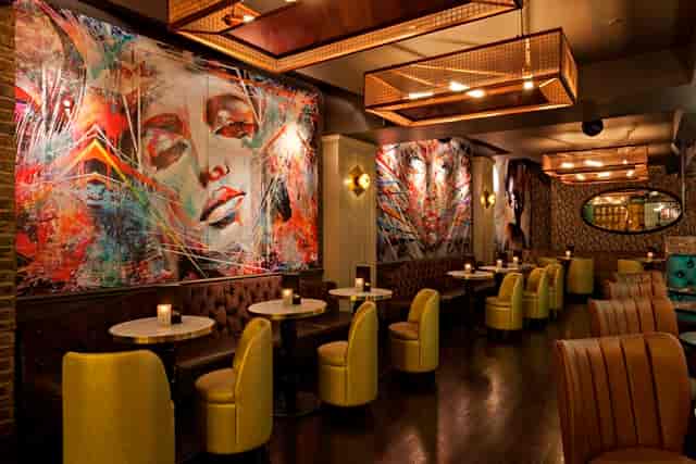 Whole VIP Area at Dirty Martini Bishopsgate, stylish seating for intimate events.