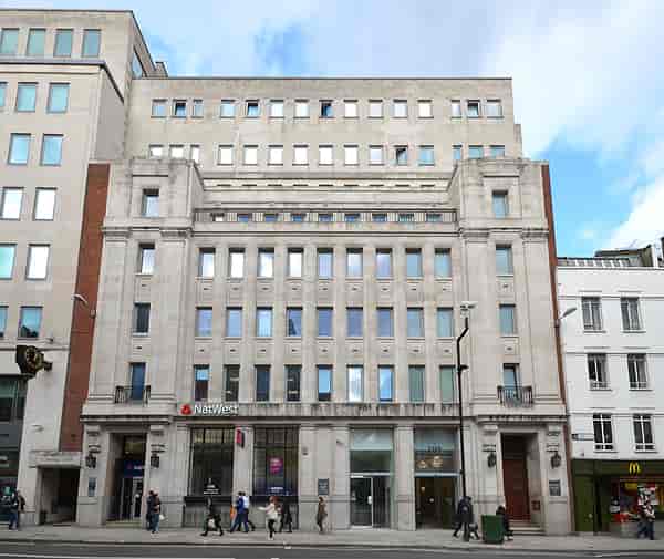 Professional commercial building on Fleet Street for corporate meetings and off-sites.