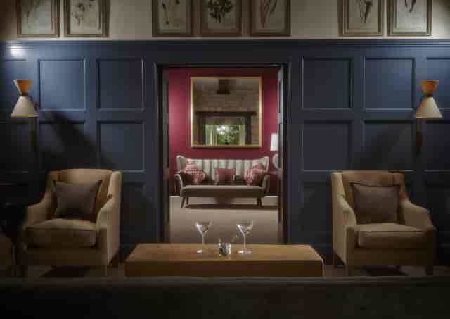 Sophisticated lounge at Dormy House Hotel, ideal for intimate meetings and networking events.