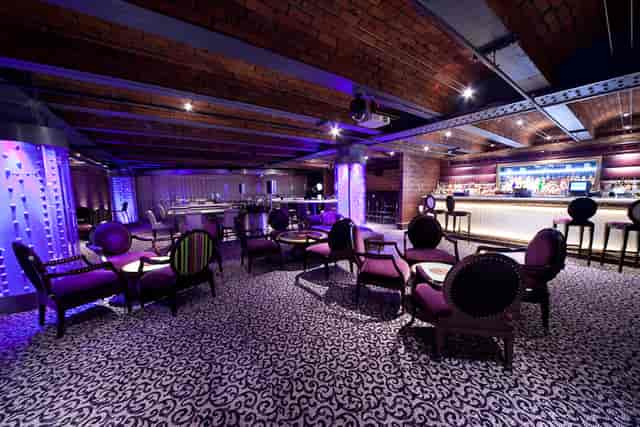 Stylish Icon VIP Lounge in Manchester 235, perfect for cocktail receptions and gatherings.