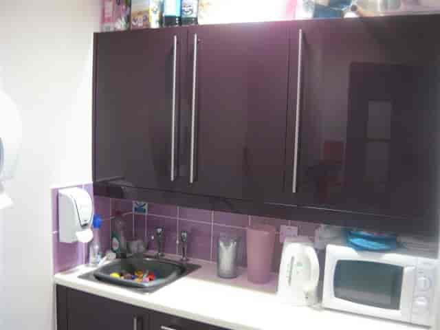 Community Room at Furzefield Children's Centre with modern kitchen for events and catering.