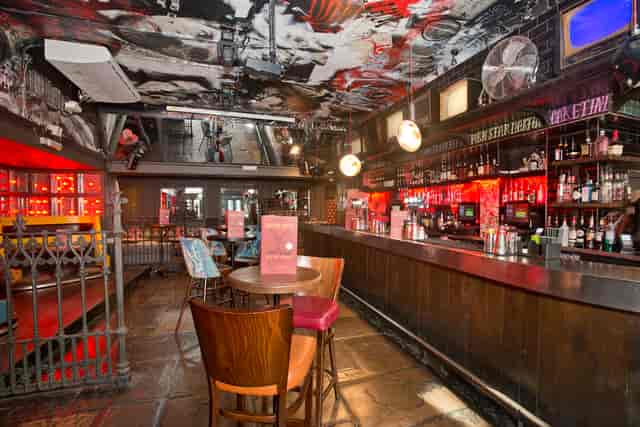 Vibrant bar venue in Soho with eclectic decor for networking and social events.