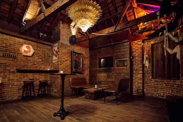 Intimate venue with exposed brick for small gatherings and private events.
