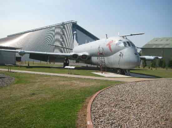Visitor Centre at RAF Museum with retired aircraft for unique corporate events.