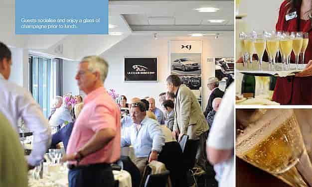 Lively networking event in Edgbaston Stadium's Committee Lounge with elegant decor.